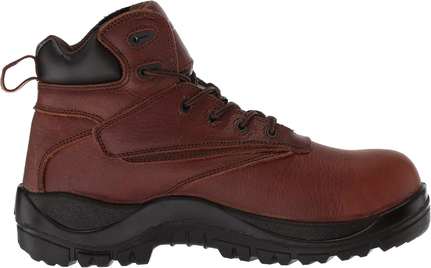 Ad Tec Man's 7in Waterproof Full Grain Leather Safety Work Boots for Men, Brown
