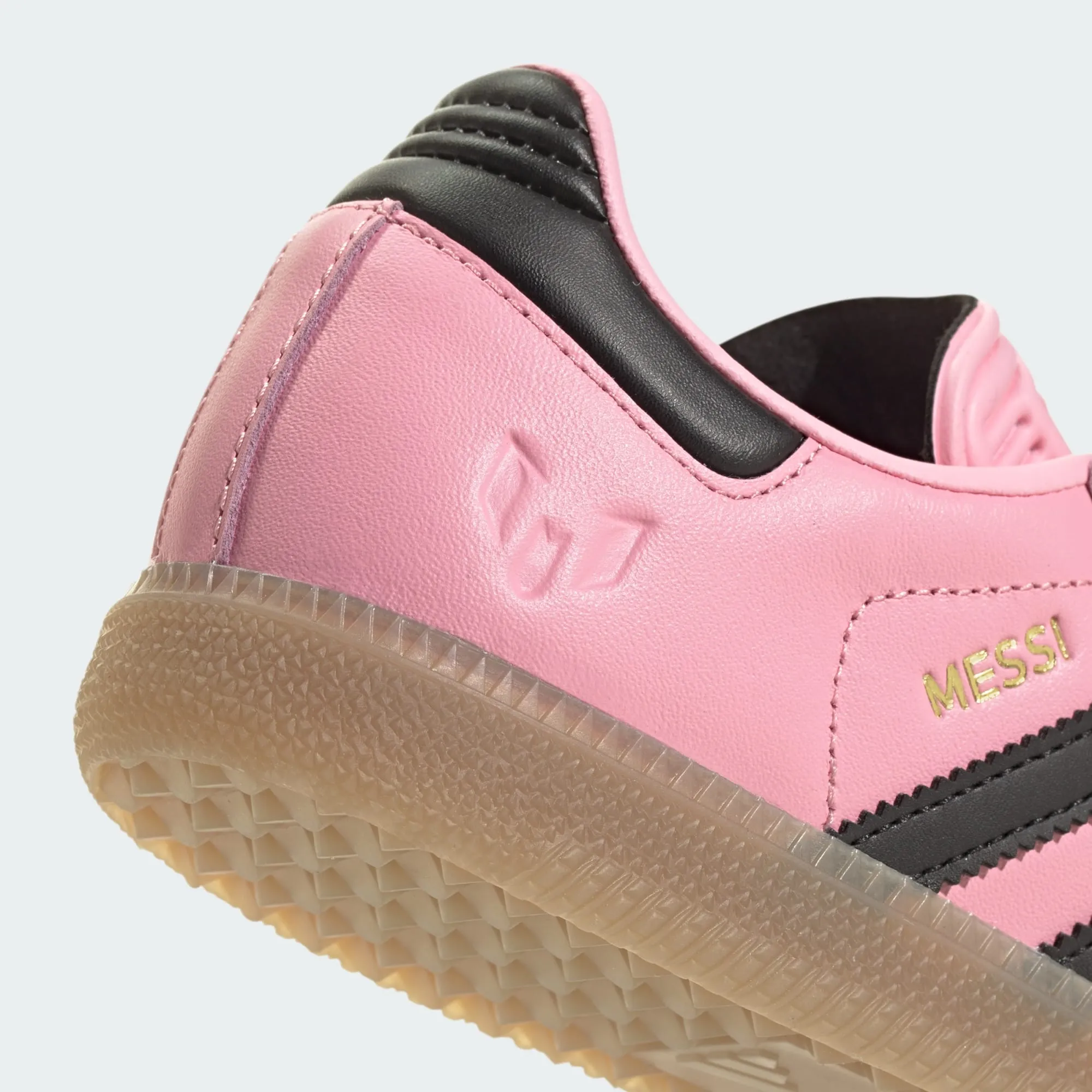 adidas SAMBA MESSI Indoor Soccer Shoes | Light Pink-Core Black | Kid's Unisex
