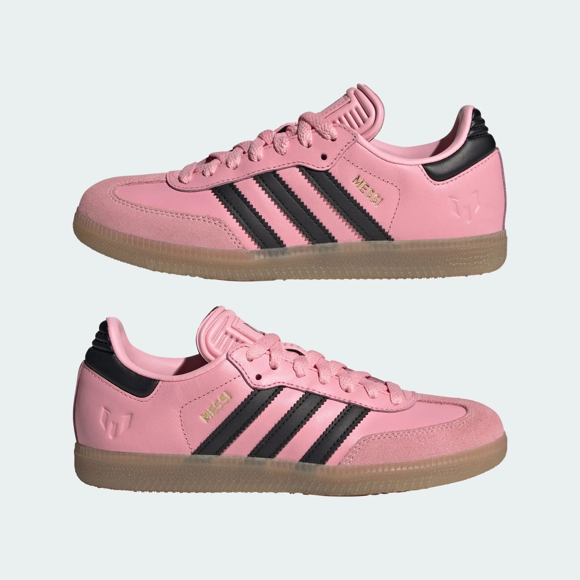 adidas SAMBA MESSI Indoor Soccer Shoes | Light Pink-Core Black | Kid's Unisex