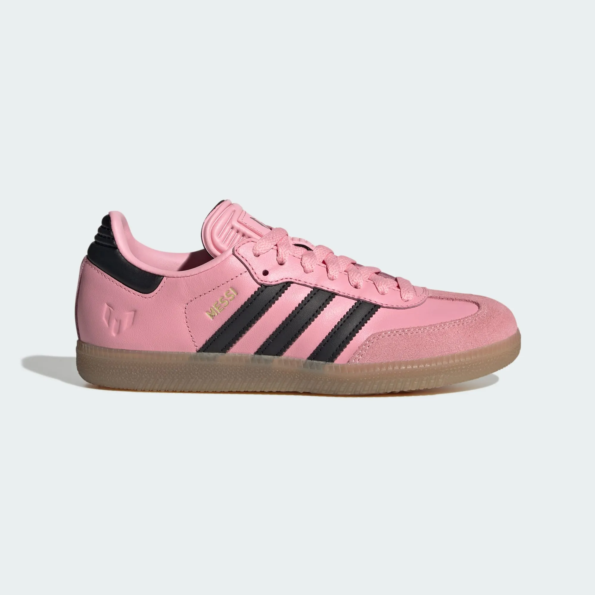 adidas SAMBA MESSI Indoor Soccer Shoes | Light Pink-Core Black | Kid's Unisex