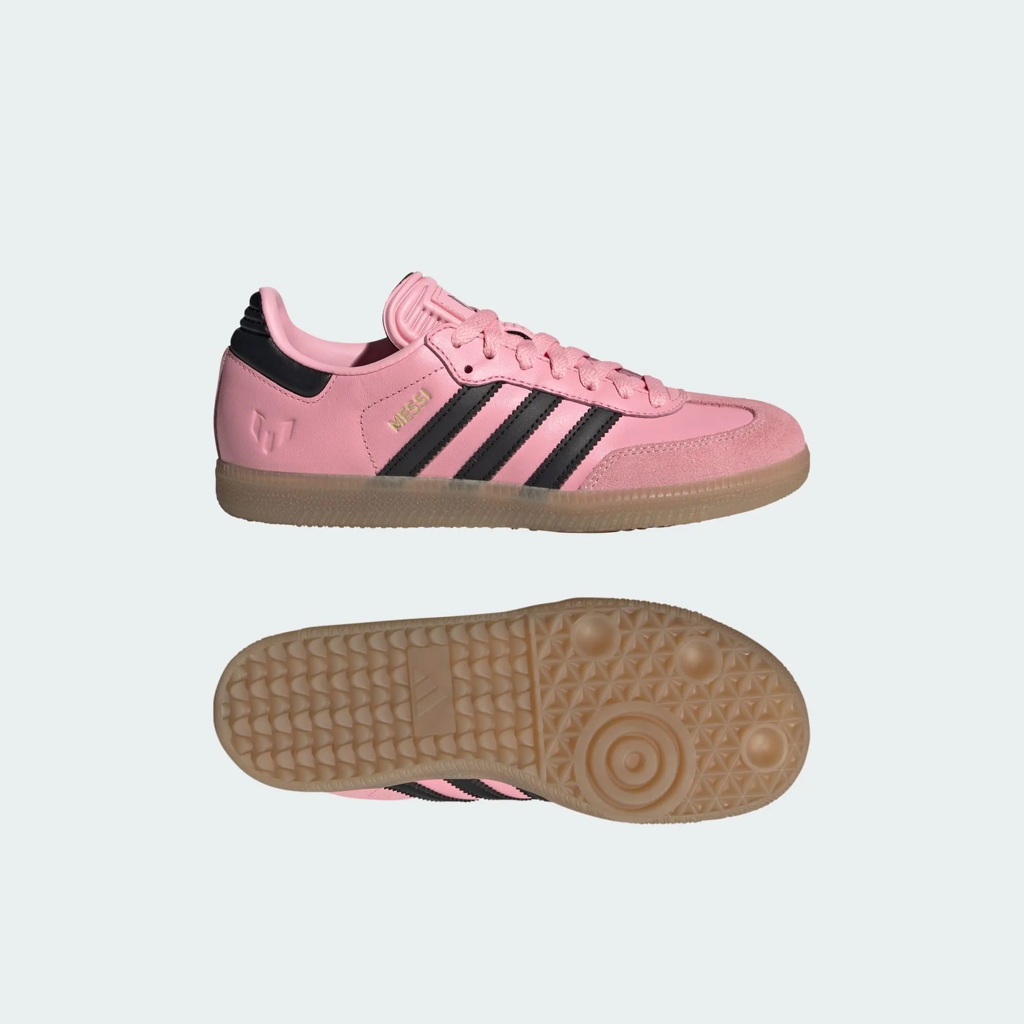 adidas SAMBA MESSI Indoor Soccer Shoes | Light Pink-Core Black | Kid's Unisex