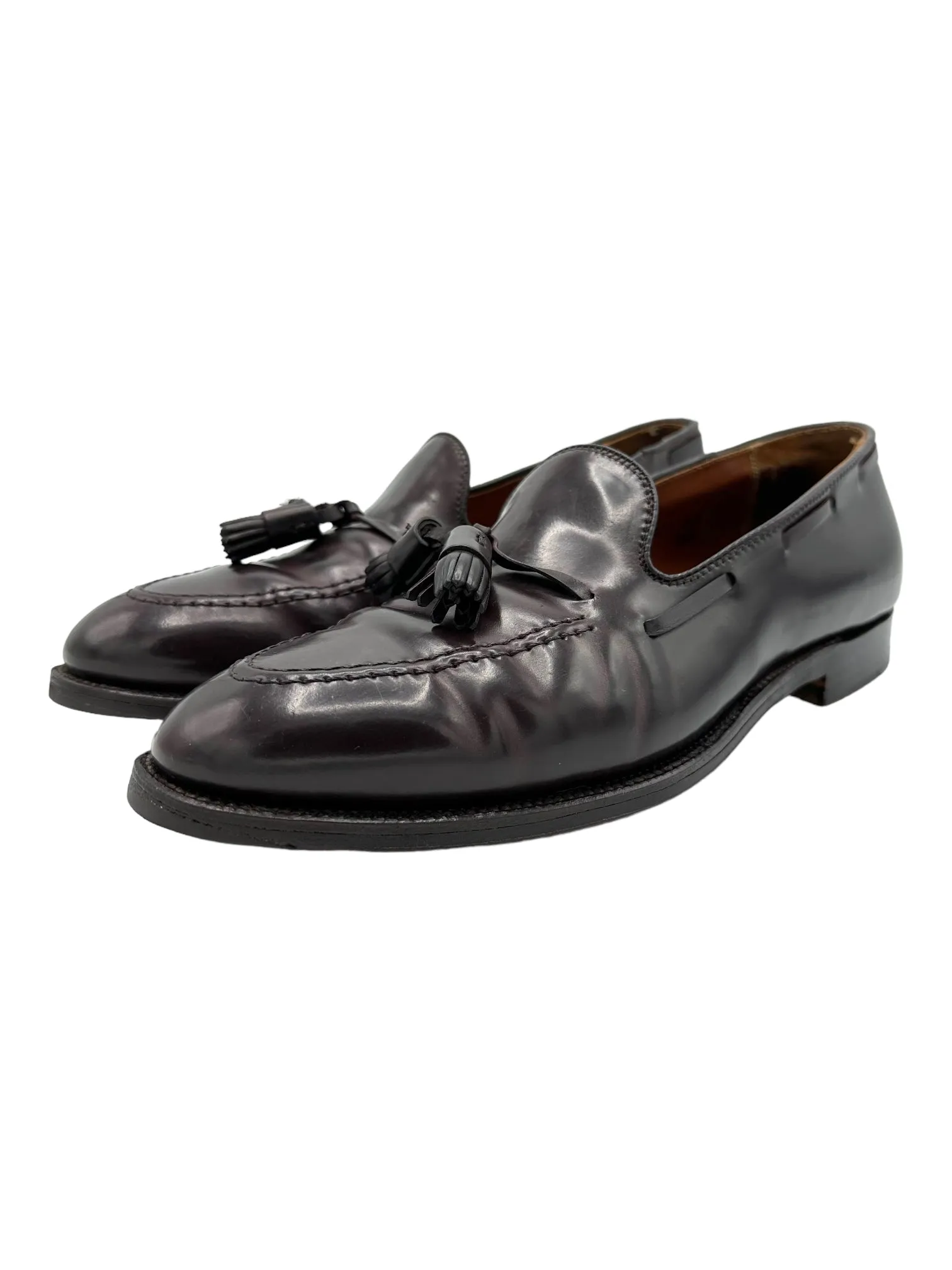 Alden 563 Burgundy Shell Cordovan Tassel Moccasin Loafers