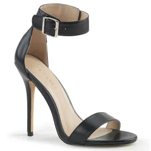 AMUSE-10 Pleaser Black PU Sexy Single Sole Shoes (Fetish Footwear)