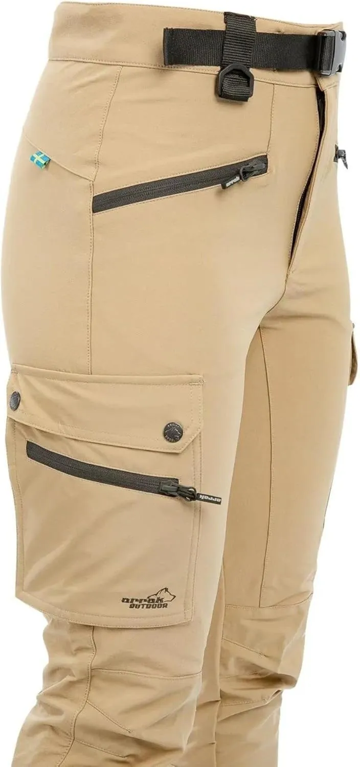 ARRAK OUTDOOR Motion Flex Lady Pant Full Flexibility, Roomy Pockets, Waterproof Calf Area, Adustable, Belt Included