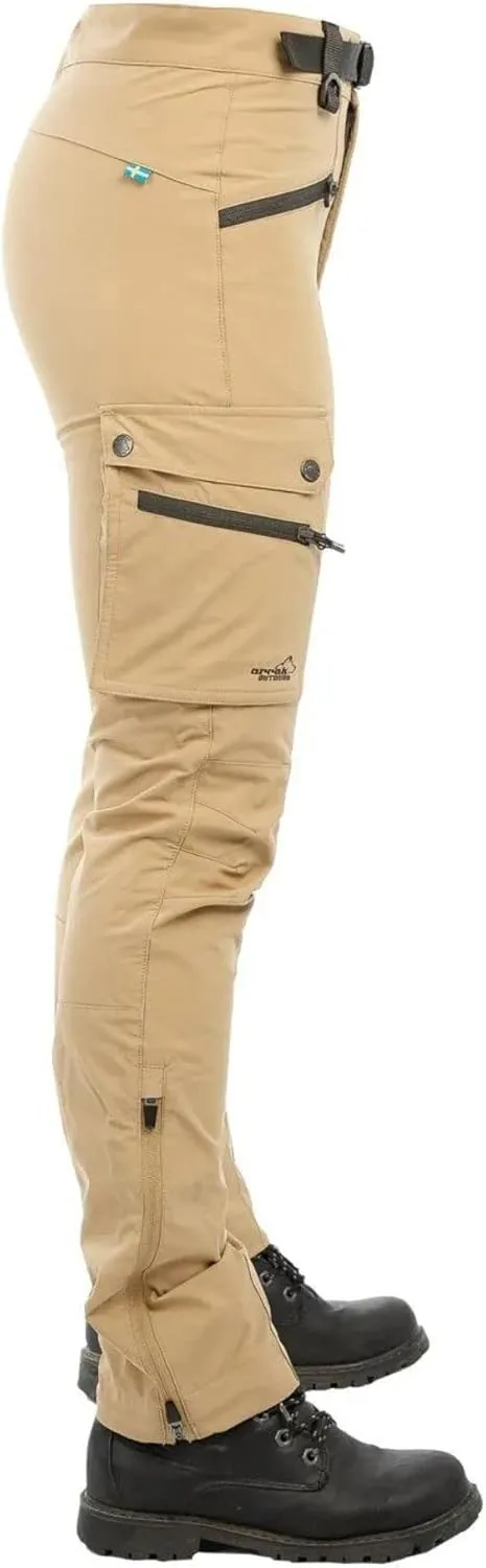 ARRAK OUTDOOR Motion Flex Lady Pant Full Flexibility, Roomy Pockets, Waterproof Calf Area, Adustable, Belt Included