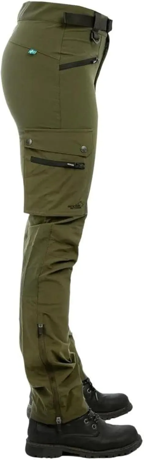 ARRAK OUTDOOR Motion Flex Lady Pant Full Flexibility, Roomy Pockets, Waterproof Calf Area, Adustable, Belt Included