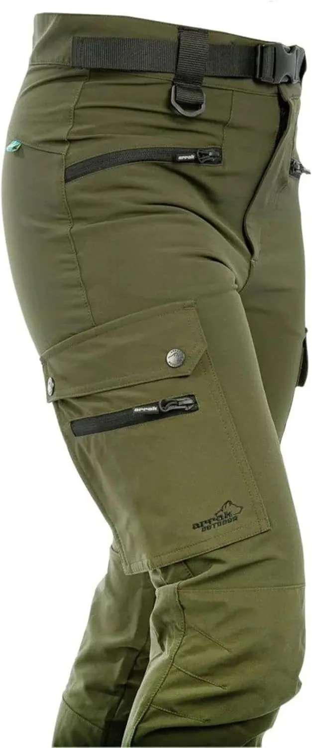 ARRAK OUTDOOR Motion Flex Lady Pant Full Flexibility, Roomy Pockets, Waterproof Calf Area, Adustable, Belt Included