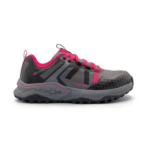 Avenger Work Boots Women's Composite Toe Aero Trail Industrial Shoe, Grey/Magenta, 8.5