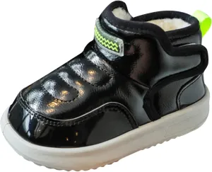Baby Shoes Toddler Boots Fashion Soft Bottom Toddler Shoes Plus Velvet Thick Non Slip Sneaker Roller Skates for Girls