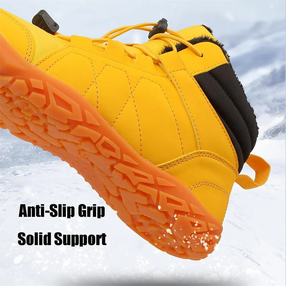 Barefoot shoes winter, Men's Women's Winter Snow Boots,Thickened Warm Fur Lined waterproof and non-slip hiking cotton boots