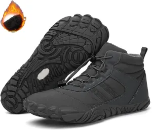 Barefoot shoes winter, Men's Women's Winter Snow Boots,Thickened Warm Fur Lined waterproof and non-slip hiking cotton boots