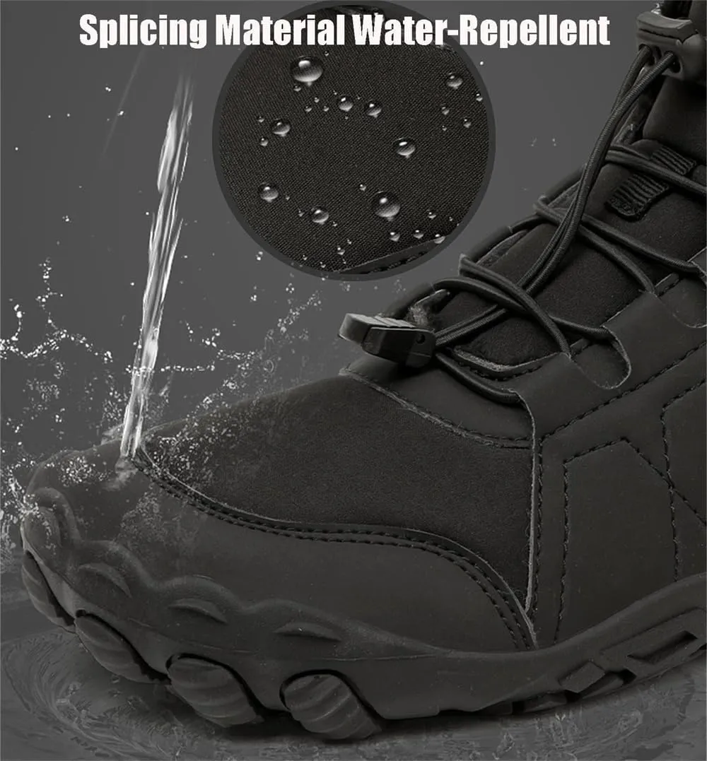 Barefoot shoes winter, Men's Women's Winter Snow Boots,Thickened Warm Fur Lined waterproof and non-slip hiking cotton boots