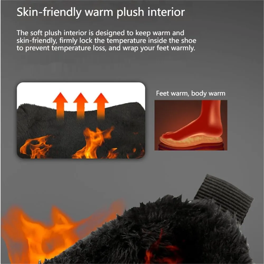 Barefoot shoes winter, Men's Women's Winter Snow Boots,Thickened Warm Fur Lined waterproof and non-slip hiking cotton boots