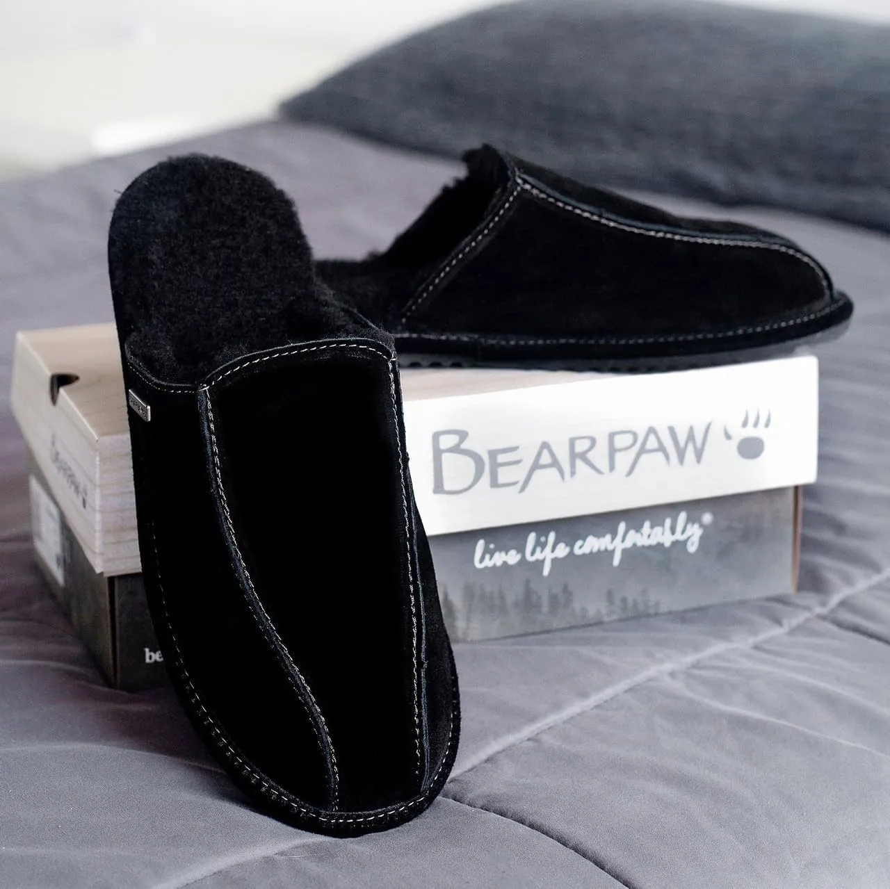 Bearpaw Pierre Men's Slippers - 2538m Black