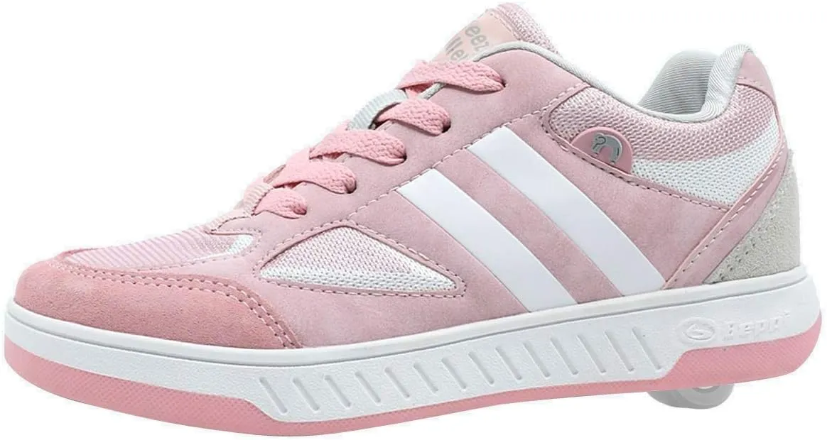 Beppi Roller Sneakers for Girls & Boys ?CSkate Shoes with Wheels Pink/White, Size 13