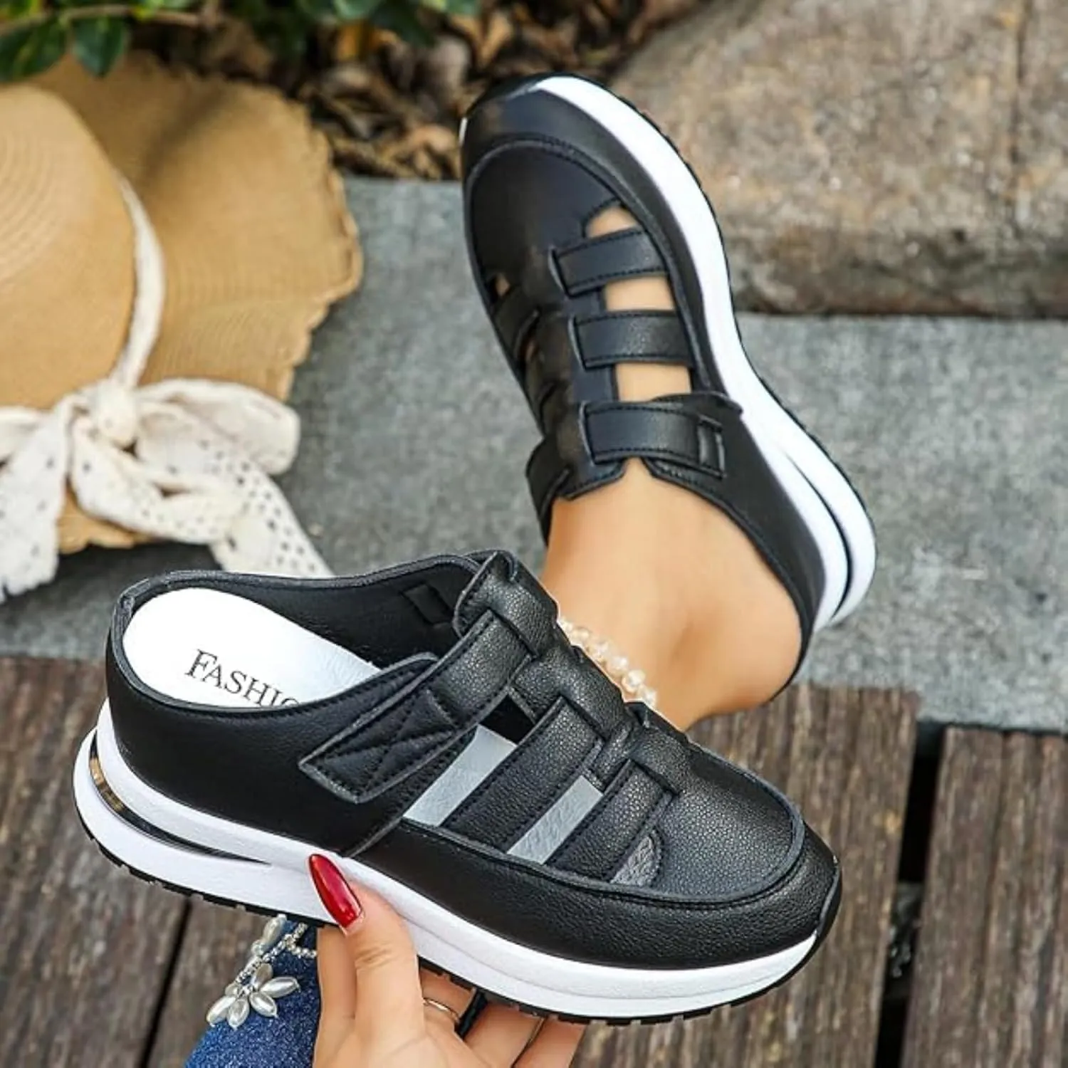 Bomre Shoes,Aveta Orthopedic Sandals,Womens Backless Shoes Women's Hollow Out Breathable Platform Wedge Sandals Sneakers Gladiator Platform Shoe