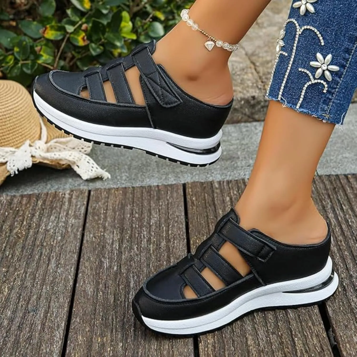 Bomre Shoes,Aveta Orthopedic Sandals,Womens Backless Shoes Women's Hollow Out Breathable Platform Wedge Sandals Sneakers Gladiator Platform Shoe