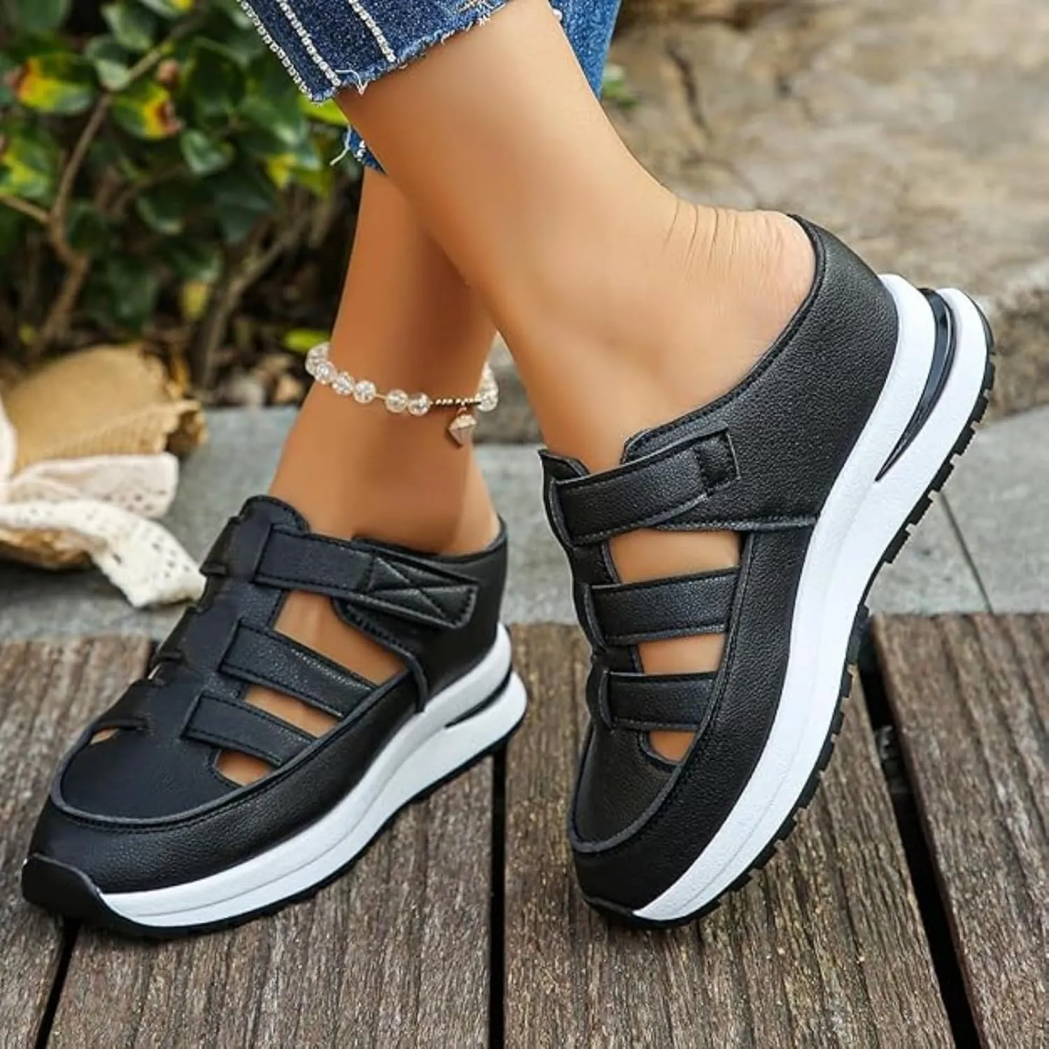 Bomre Shoes,Aveta Orthopedic Sandals,Womens Backless Shoes Women's Hollow Out Breathable Platform Wedge Sandals Sneakers Gladiator Platform Shoe