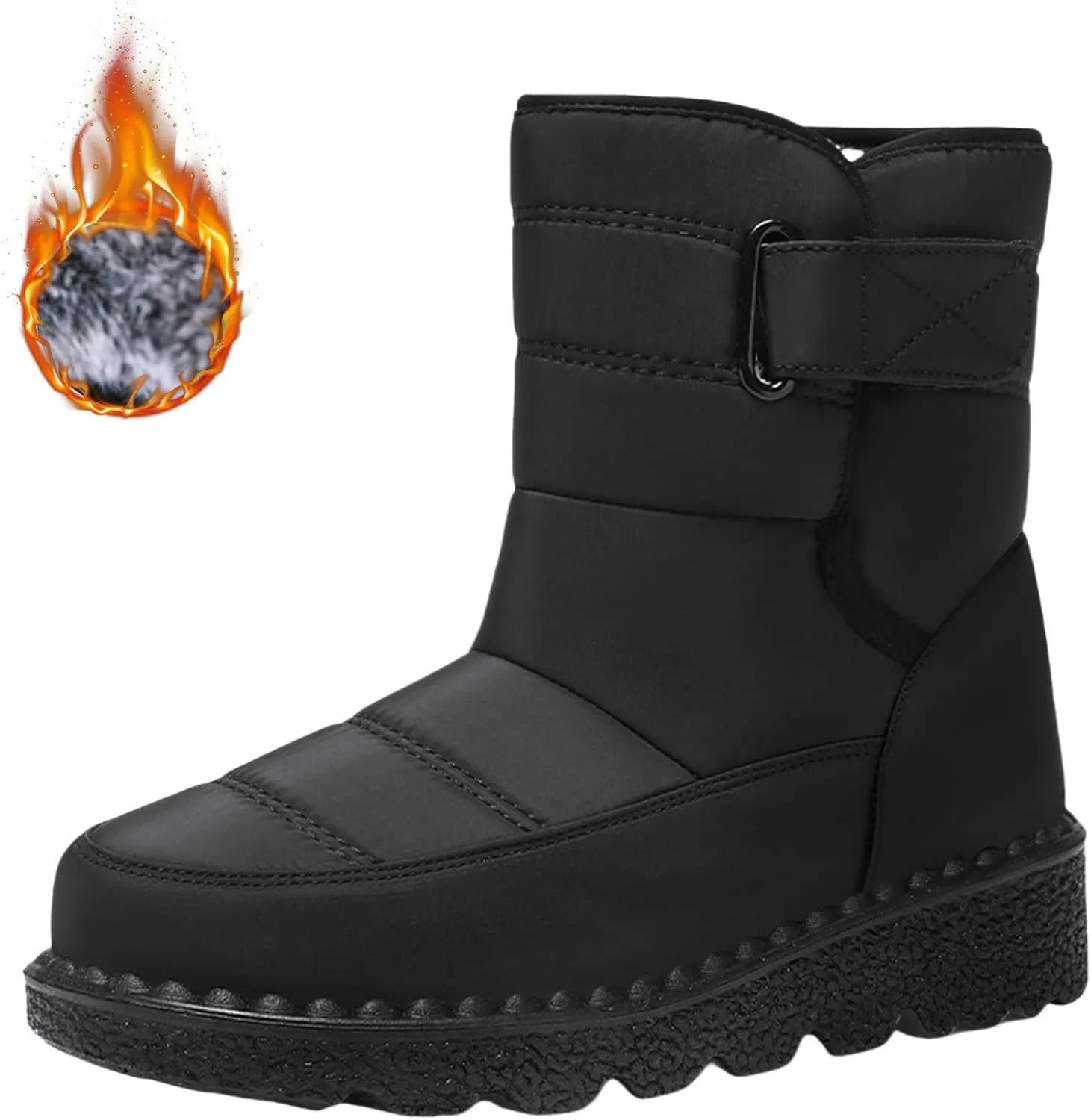 Botas De Mujer Para La Lluvia Y Nieve Winter Fashion Boots for Women 2024 Trendy Black Winter Boots Fur Boots for Women Womens Winter Boots Waterproof Fashion Daily Deals