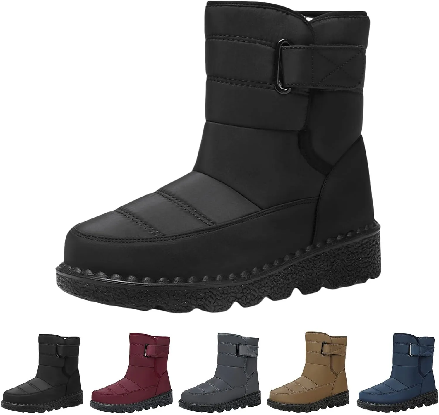 Botas De Mujer Para La Lluvia Y Nieve Winter Fashion Boots for Women 2024 Trendy Black Winter Boots Fur Boots for Women Womens Winter Boots Waterproof Fashion Daily Deals
