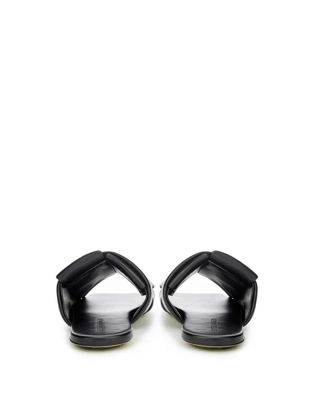 Bottega Veneta Chic Black Leather Maxi Intreccio Slipper