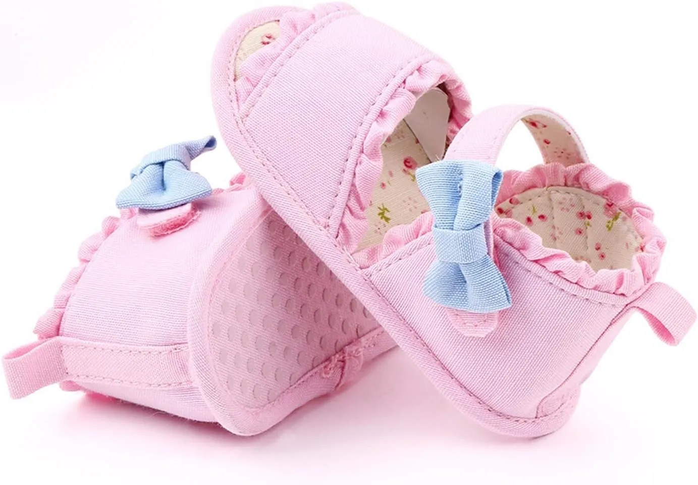 Boys Sandals Closed Toe Girls Sandals Baby Newborn Summer Sneakers Cute Colorful Bow Walking Shoes Sticky Straps Shoes
