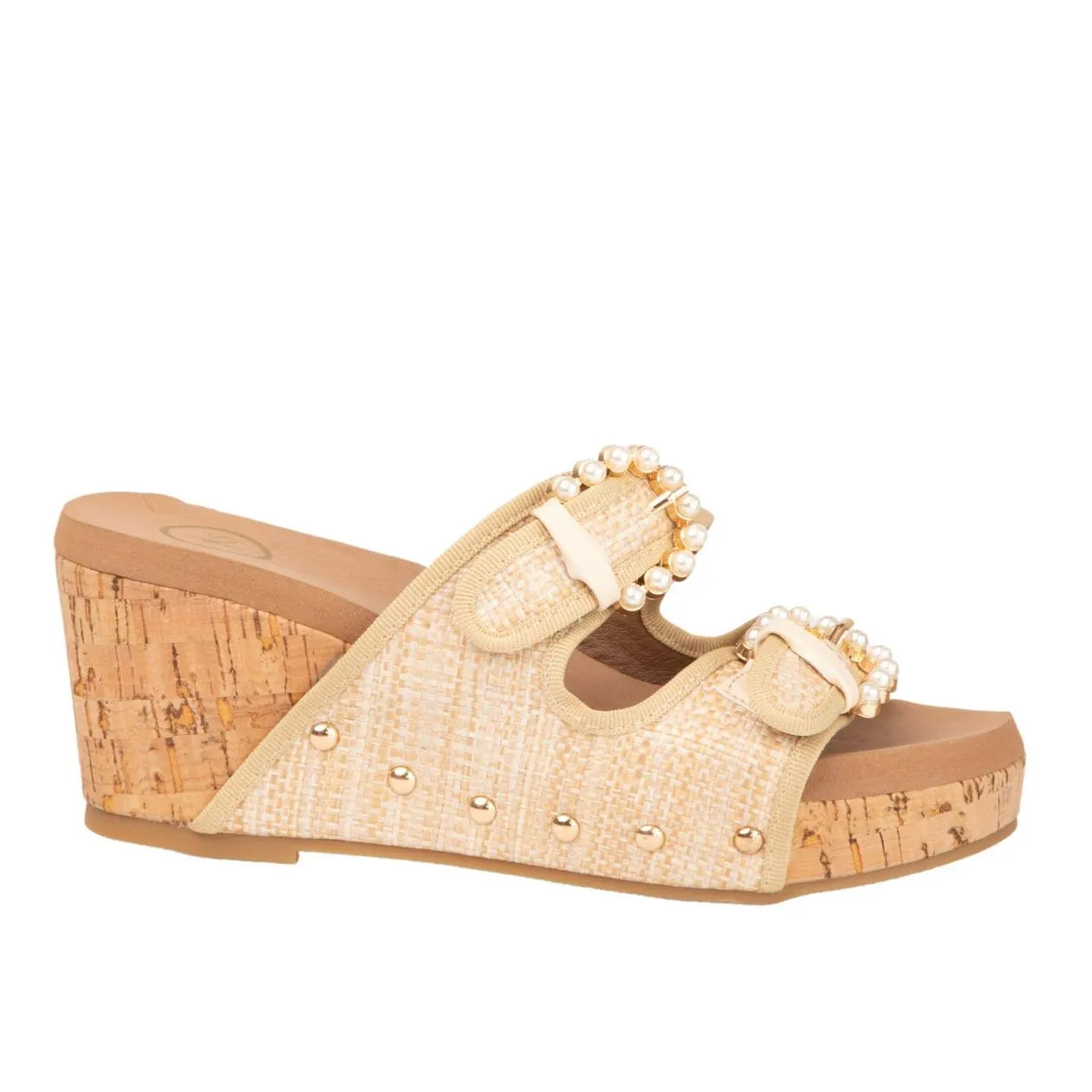Brianna Wedges with Pearl Detail Buckle