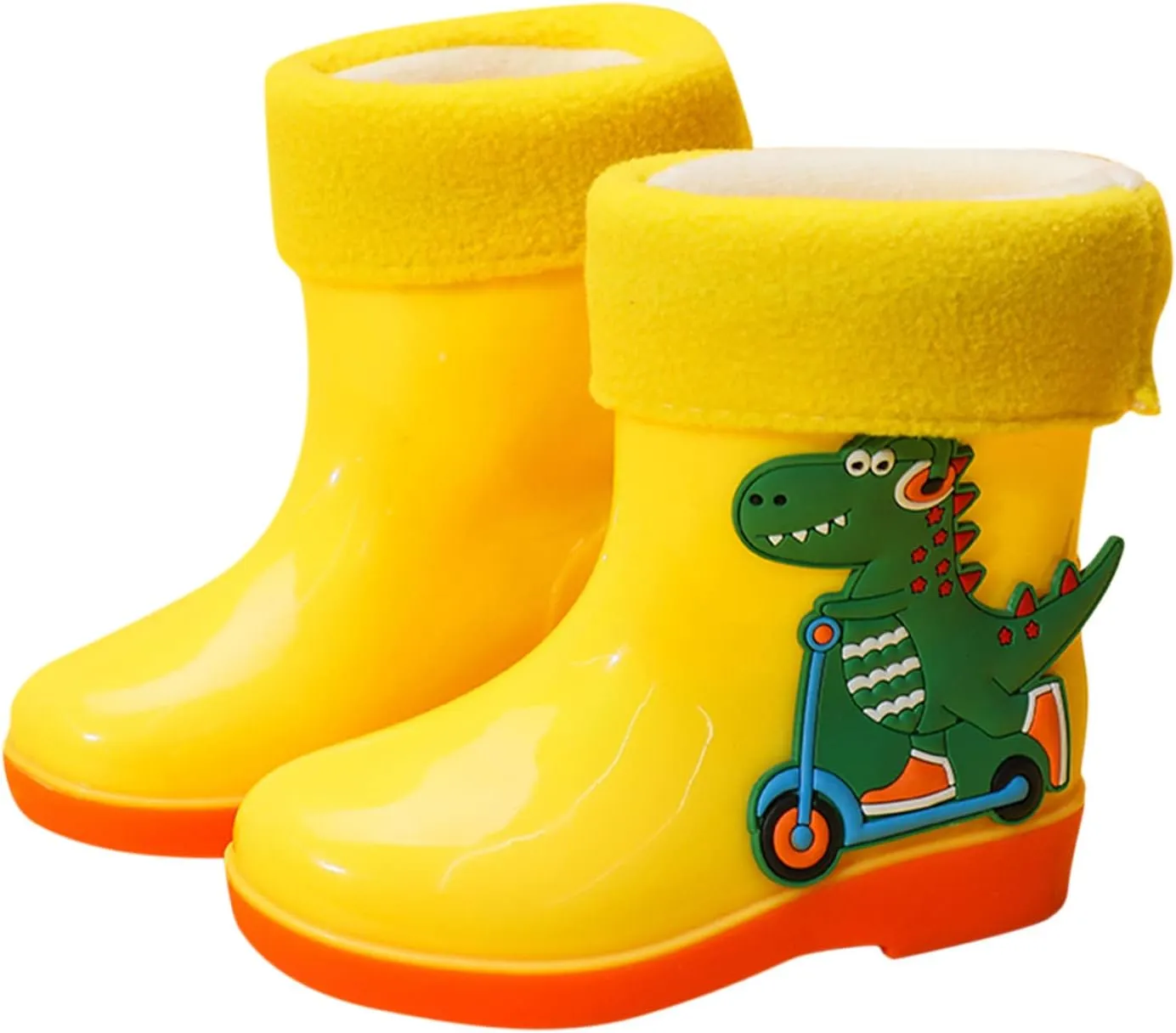 Children Infants Baby Boys Girls Soft And Warm Shoes Cartoon Dinosaur Water Proof Rain Boot Swim Shoes for