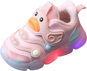 Children Sports Shoes Light Shoes Small White Shoes Light Board Shoes Non Slip Soft Bottom Girls Toddler Dress Shoes