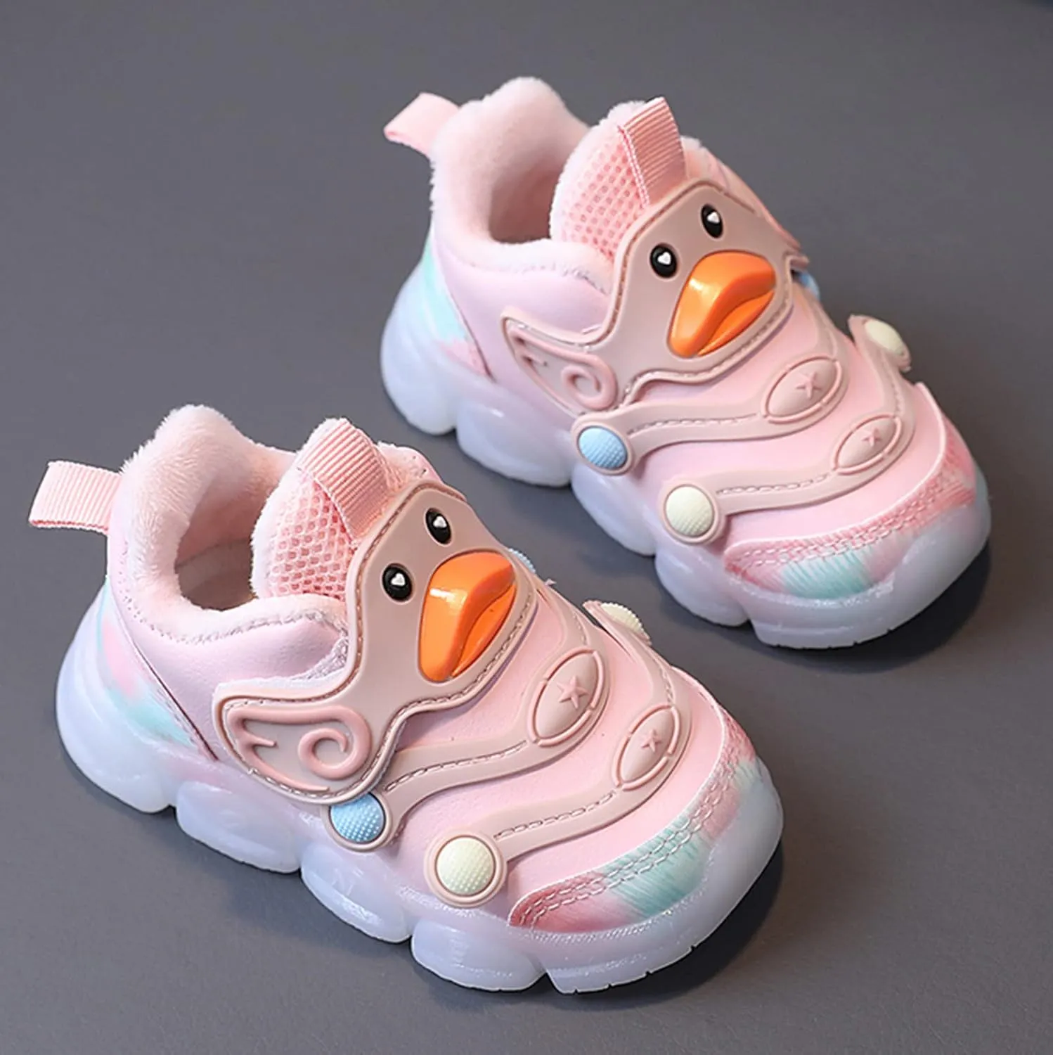 Children Sports Shoes Light Shoes Small White Shoes Light Board Shoes Non Slip Soft Bottom Girls Toddler Dress Shoes