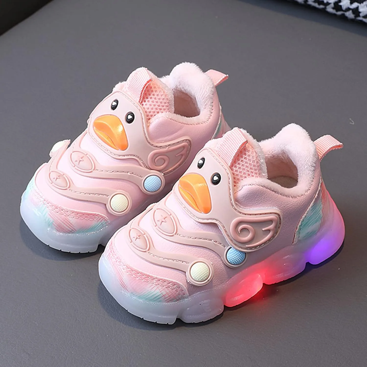 Children Sports Shoes Light Shoes Small White Shoes Light Board Shoes Non Slip Soft Bottom Girls Toddler Dress Shoes