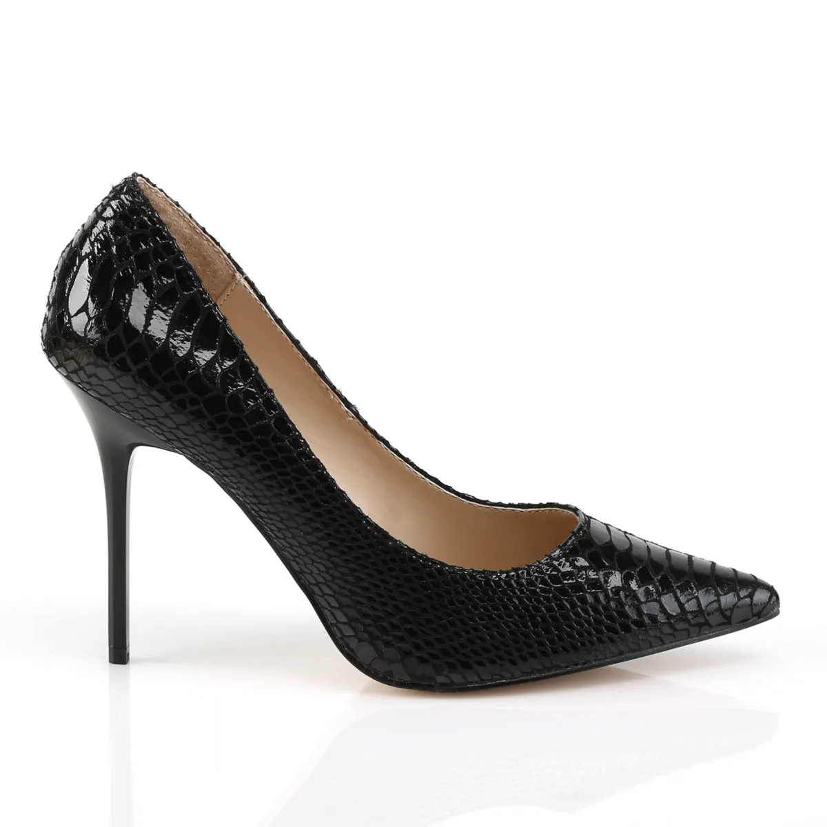 CLASSIQUE-20SP Pleaser Black Sexy Single Sole Shoes (Fetish Footwear)