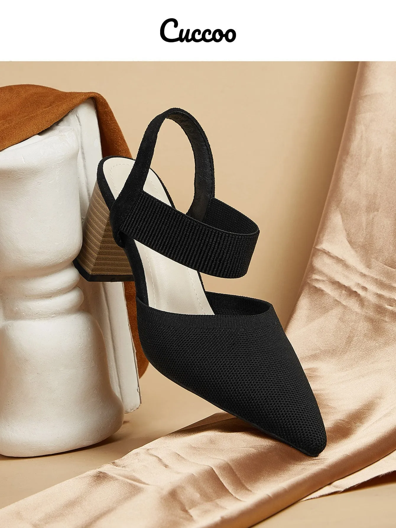 Cuccoo Point Toe Chunky Pumps