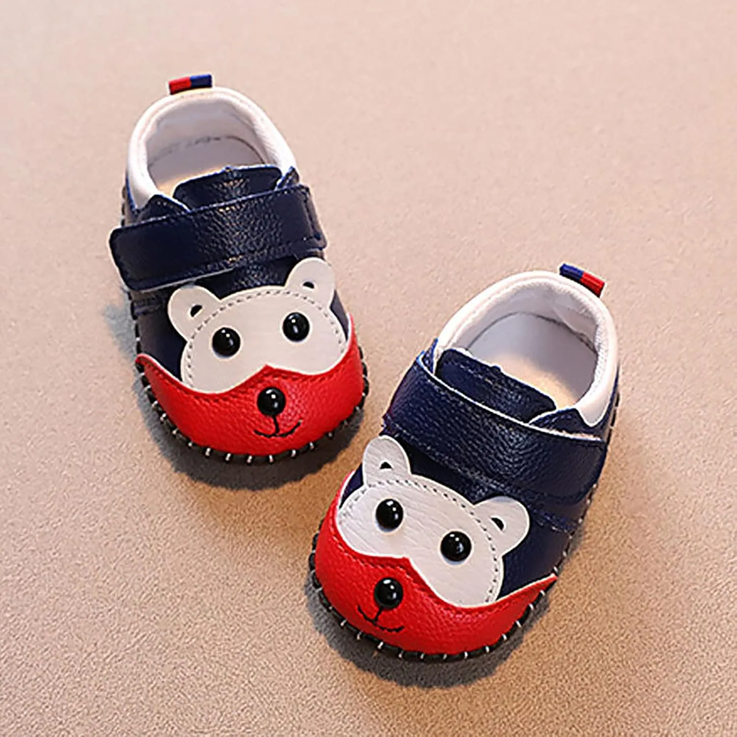 Cute ??artoon Prewalkers Shoes for Infant Baby Boys Girls Soft Sole Leather Non Slip Comfortable Sports Footwear