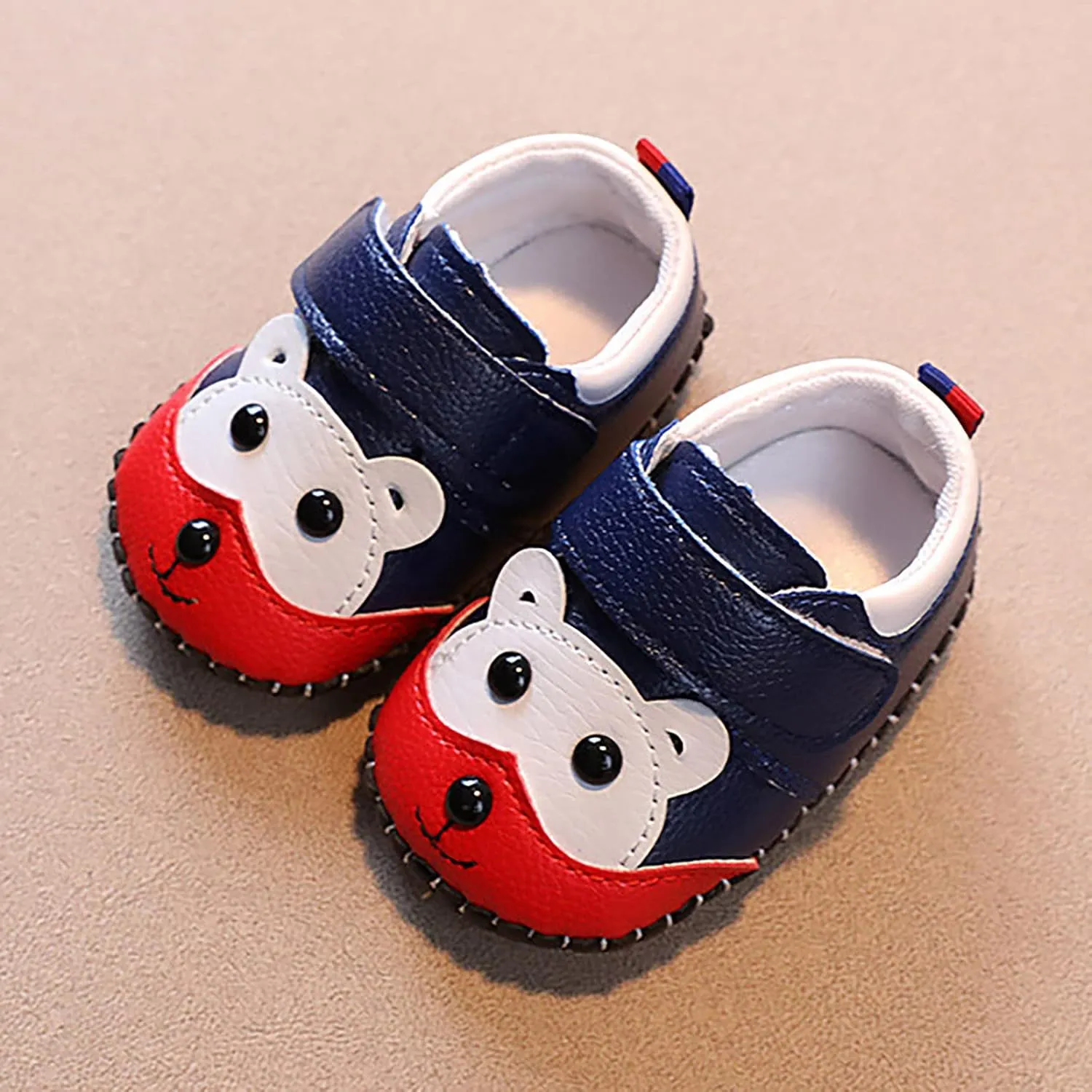 Cute ??artoon Prewalkers Shoes for Infant Baby Boys Girls Soft Sole Leather Non Slip Comfortable Sports Footwear
