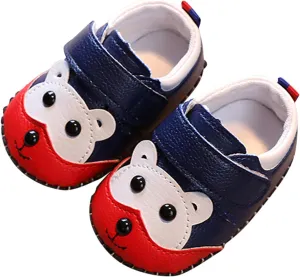 Cute ??artoon Prewalkers Shoes for Infant Baby Boys Girls Soft Sole Leather Non Slip Comfortable Sports Footwear