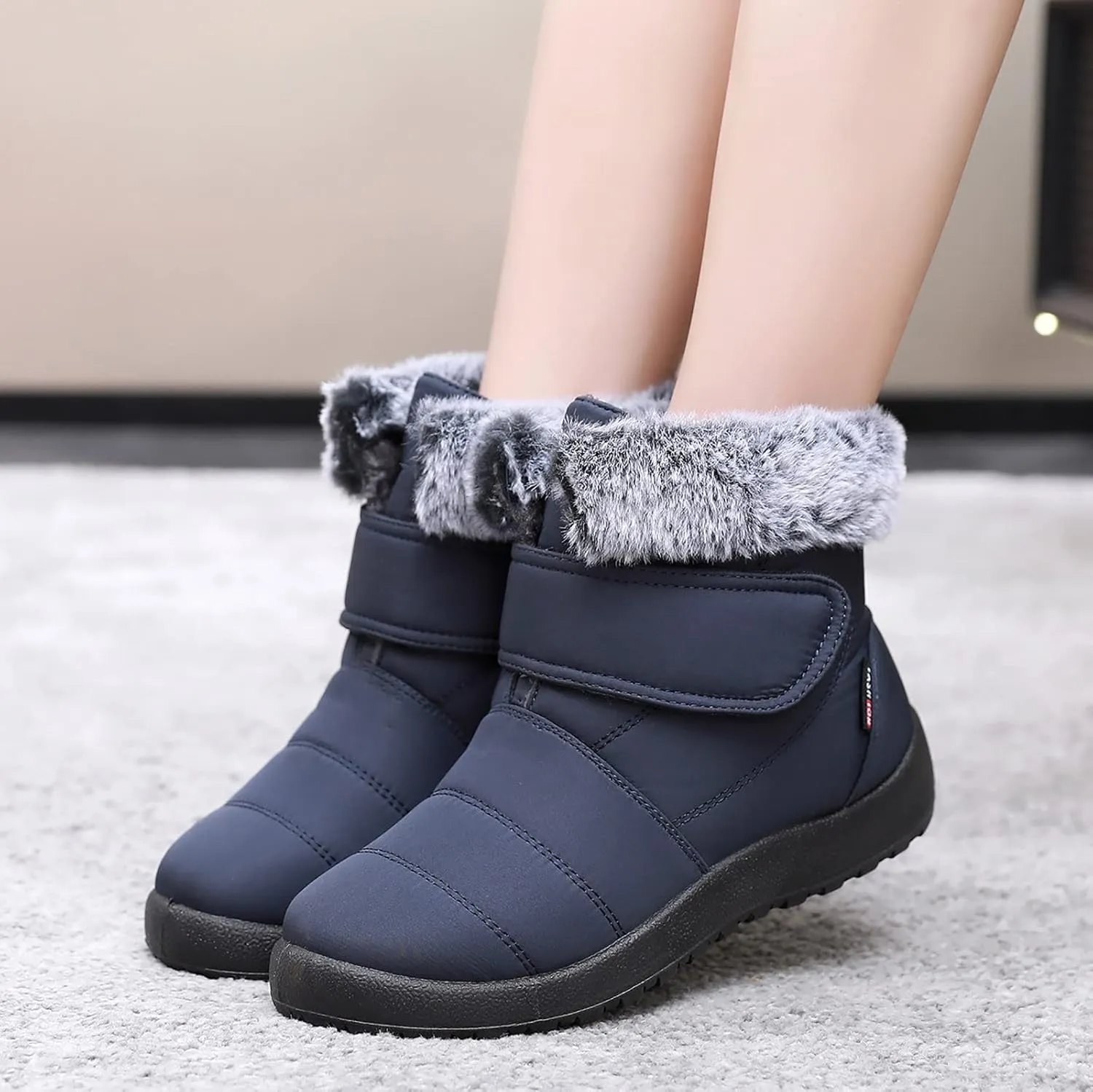 Cute Winter Boots for Women Fashion Snow Boots Waterproof Women Womens Winter Boots Size 9 Wide Fashion Women Boots Winter Waterproof Outdoor Hiking Shoes Botas Nieve Trabajo