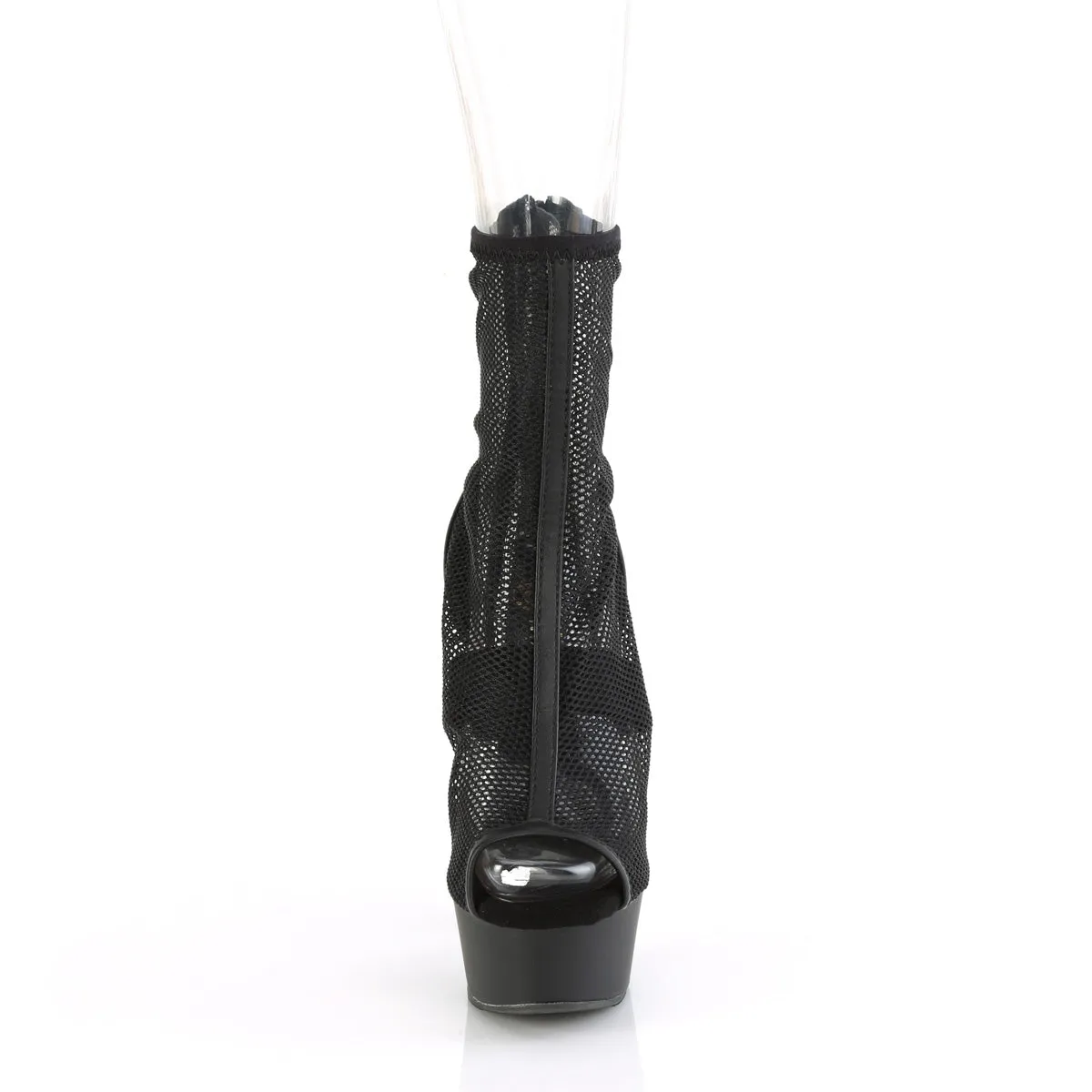 DELIGHT-1006 Pleaser Black Faux Leather Sexy Platform Shoes (Pole Dancing Heels)