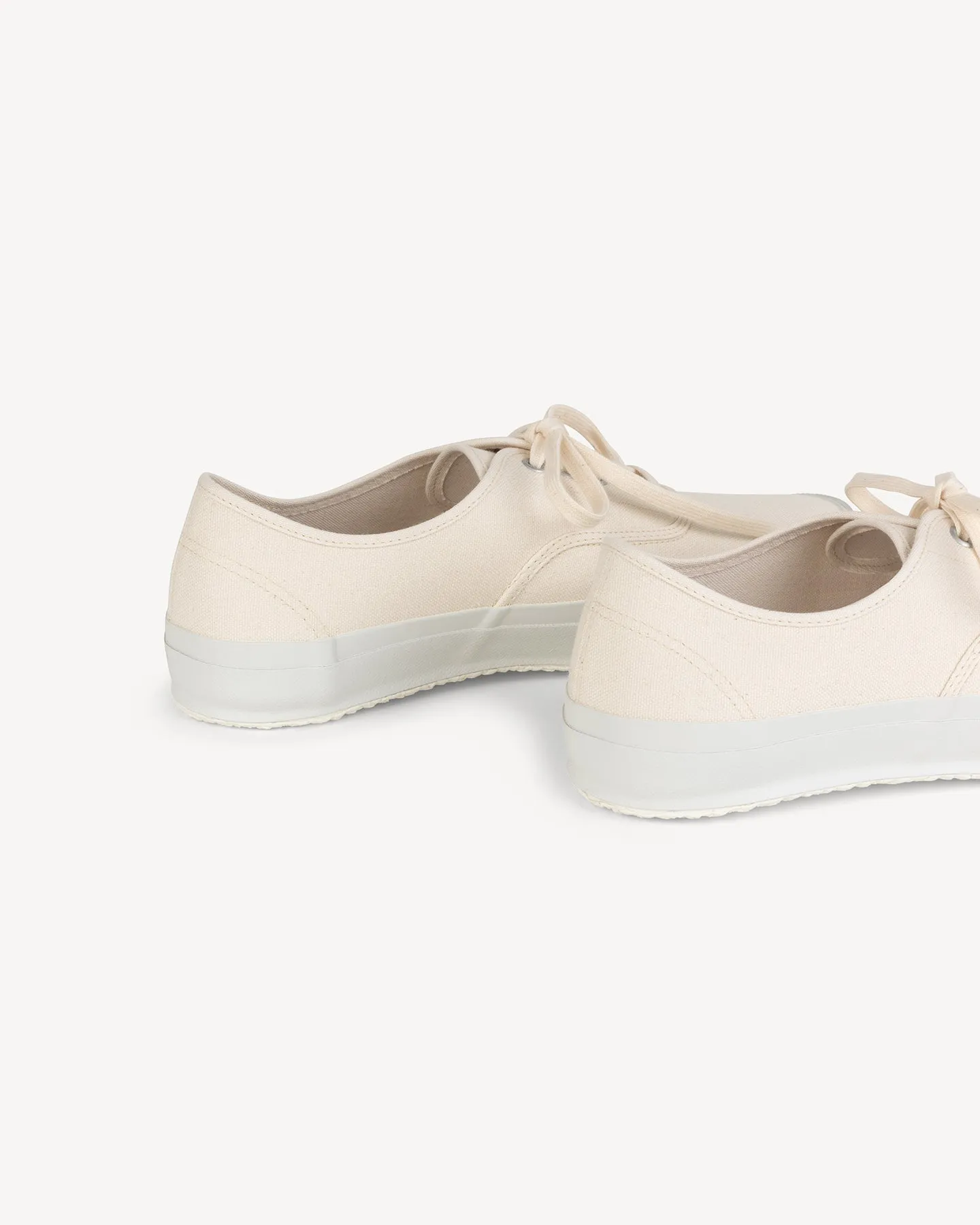 Doek Ecru Canvas Tennis Sneakers