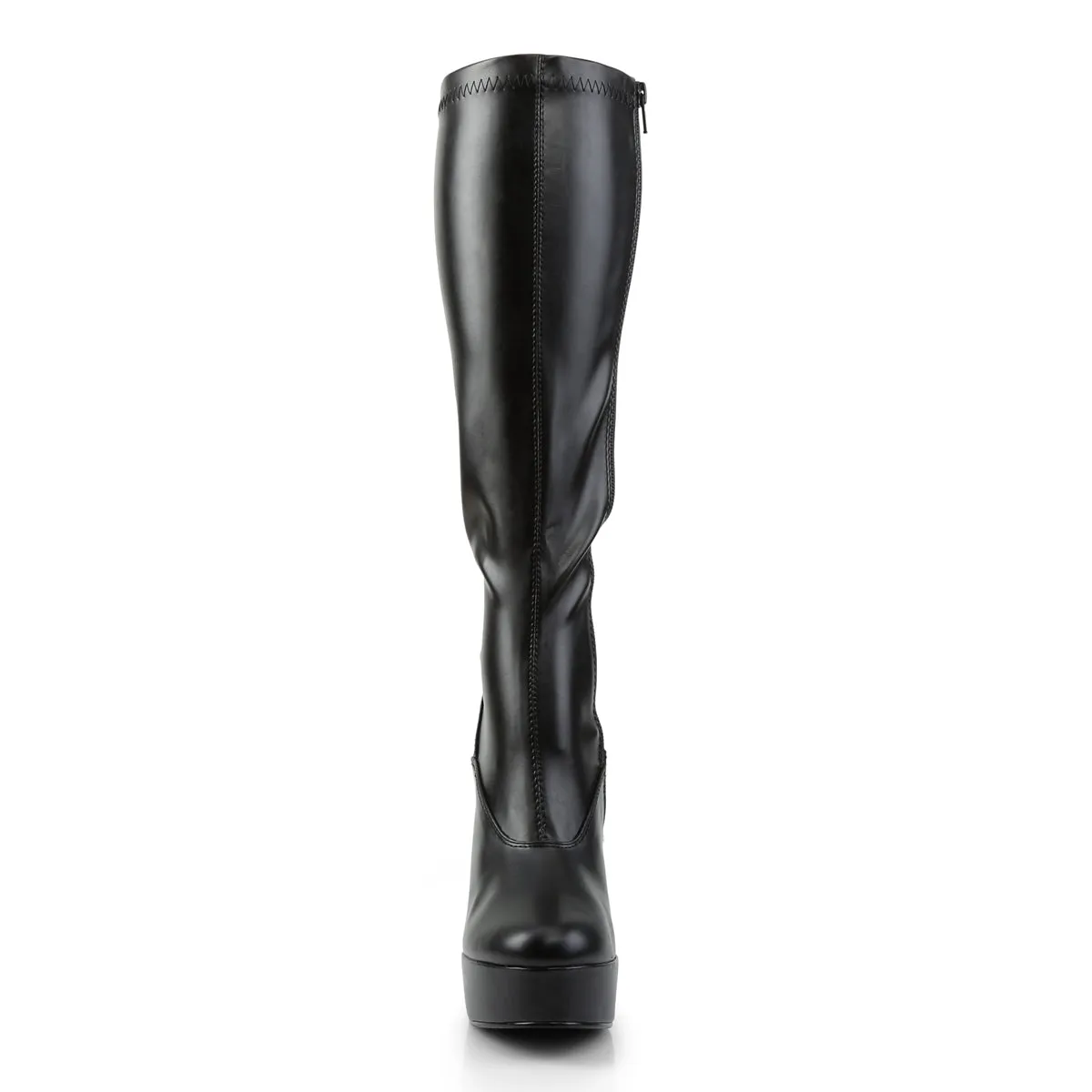 ELECTRA-2000Z Pleaser Black Faux Leather Sexy Platform Shoes (Pole Dancing Heels)