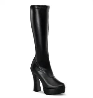 ELECTRA-2000Z Pleaser Black Faux Leather Sexy Platform Shoes (Pole Dancing Heels)