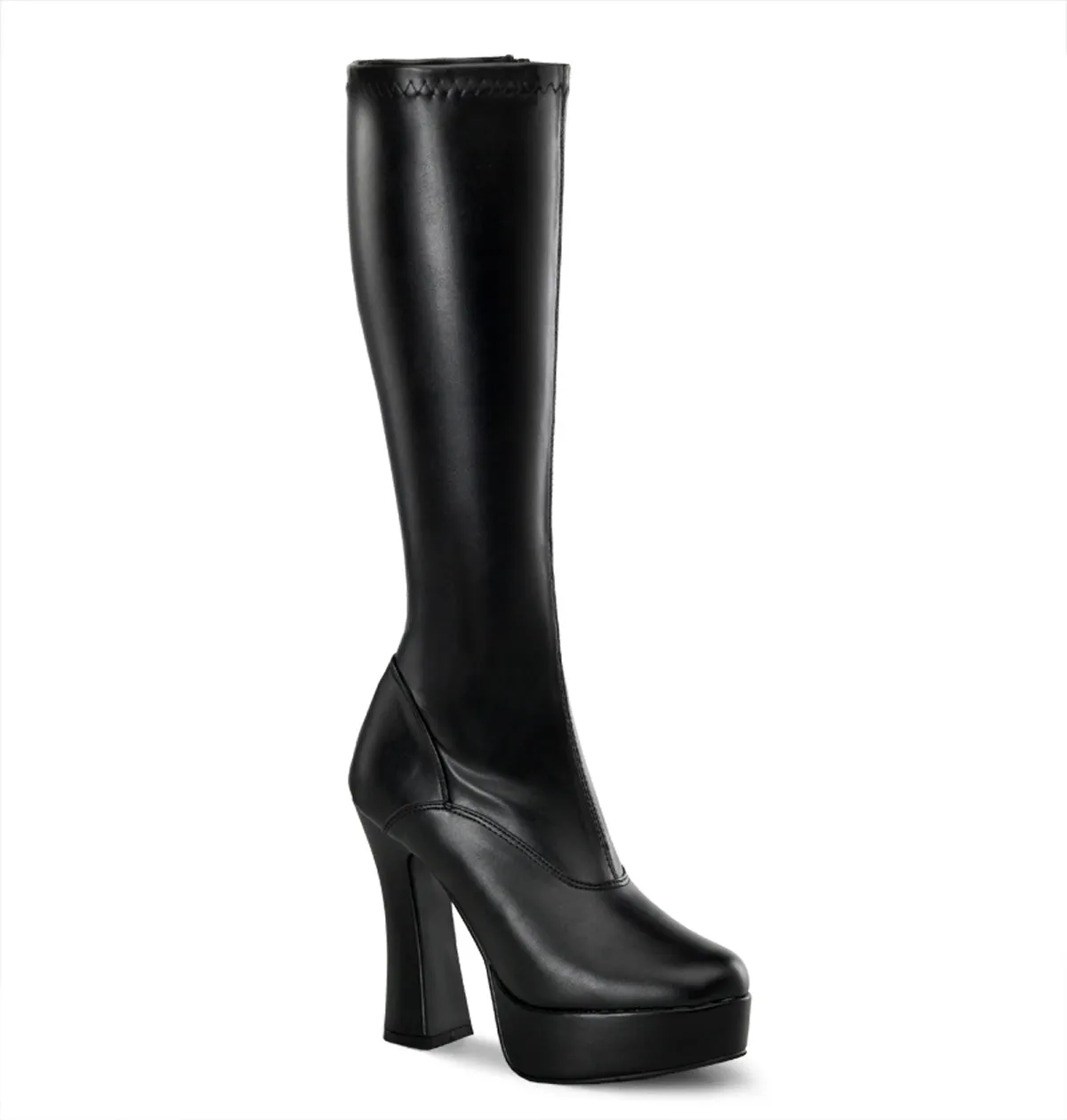 ELECTRA-2000Z Pleaser Black Faux Leather Sexy Platform Shoes (Pole Dancing Heels)