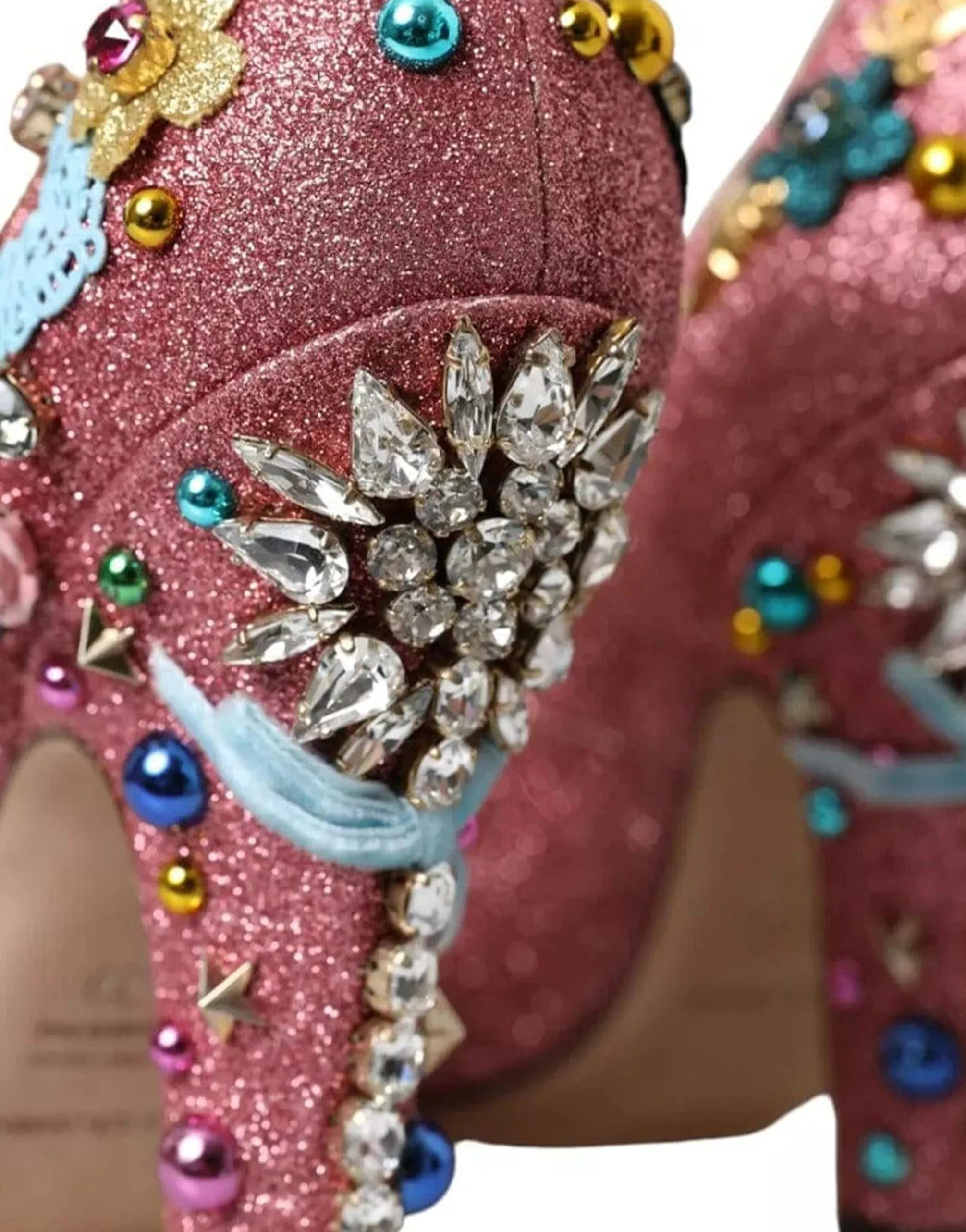 Embellished Fur Mary Jane Pumps