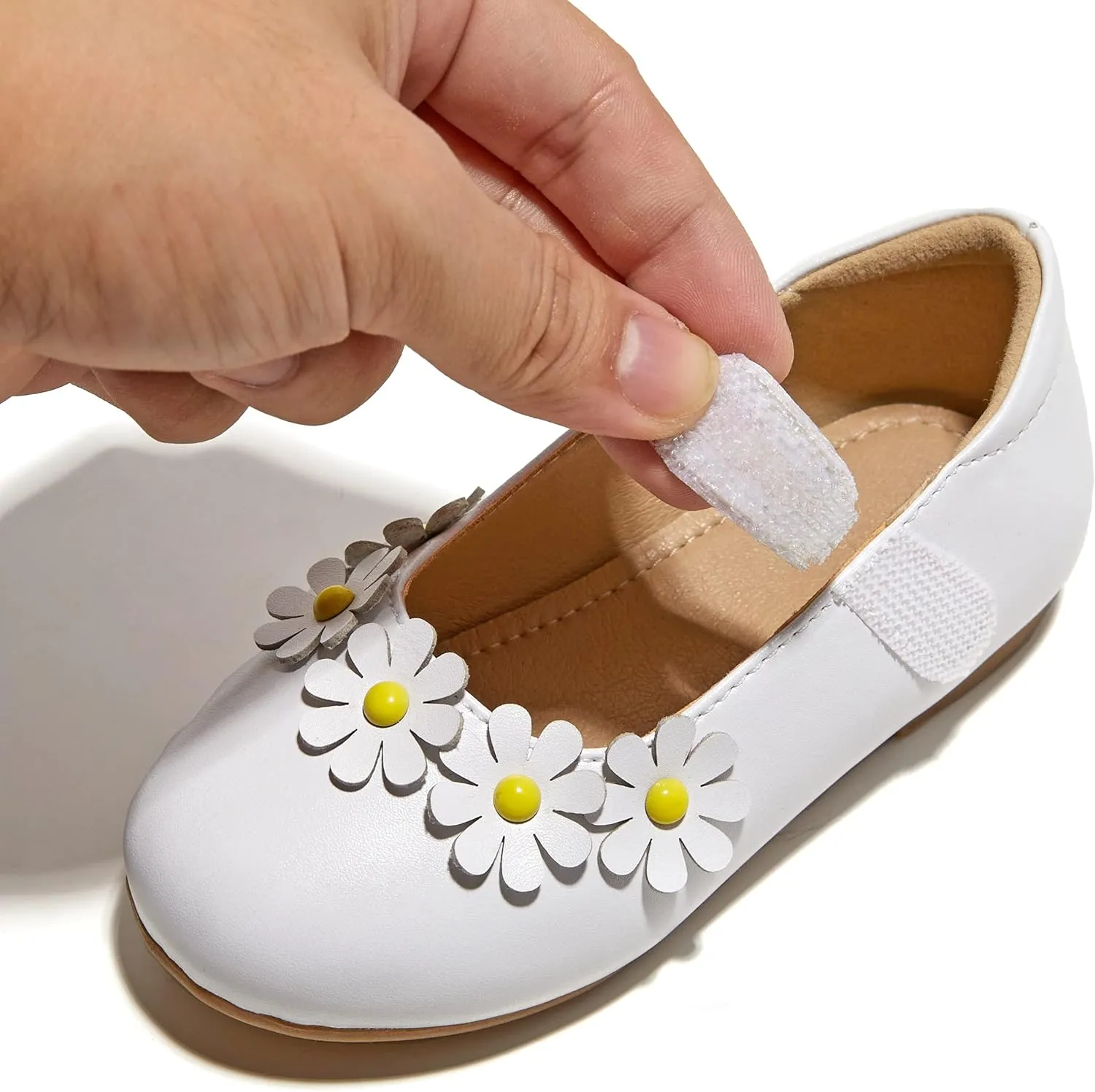 GINFIVE Toddler Girls Mary-Jane Little Girls Slip On Shoes Glitter Ballerina Flats Toddler