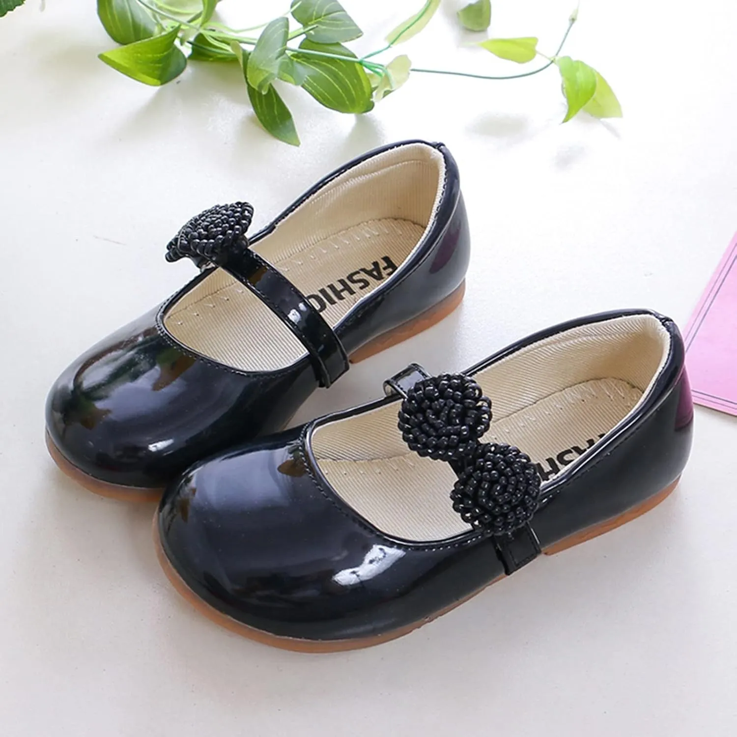 Girls Dress Shoes, Mary Jane Shoes for Girls, Wedding Party Flower Girl School Shoes Ballet Flats Flower Girl Shoes