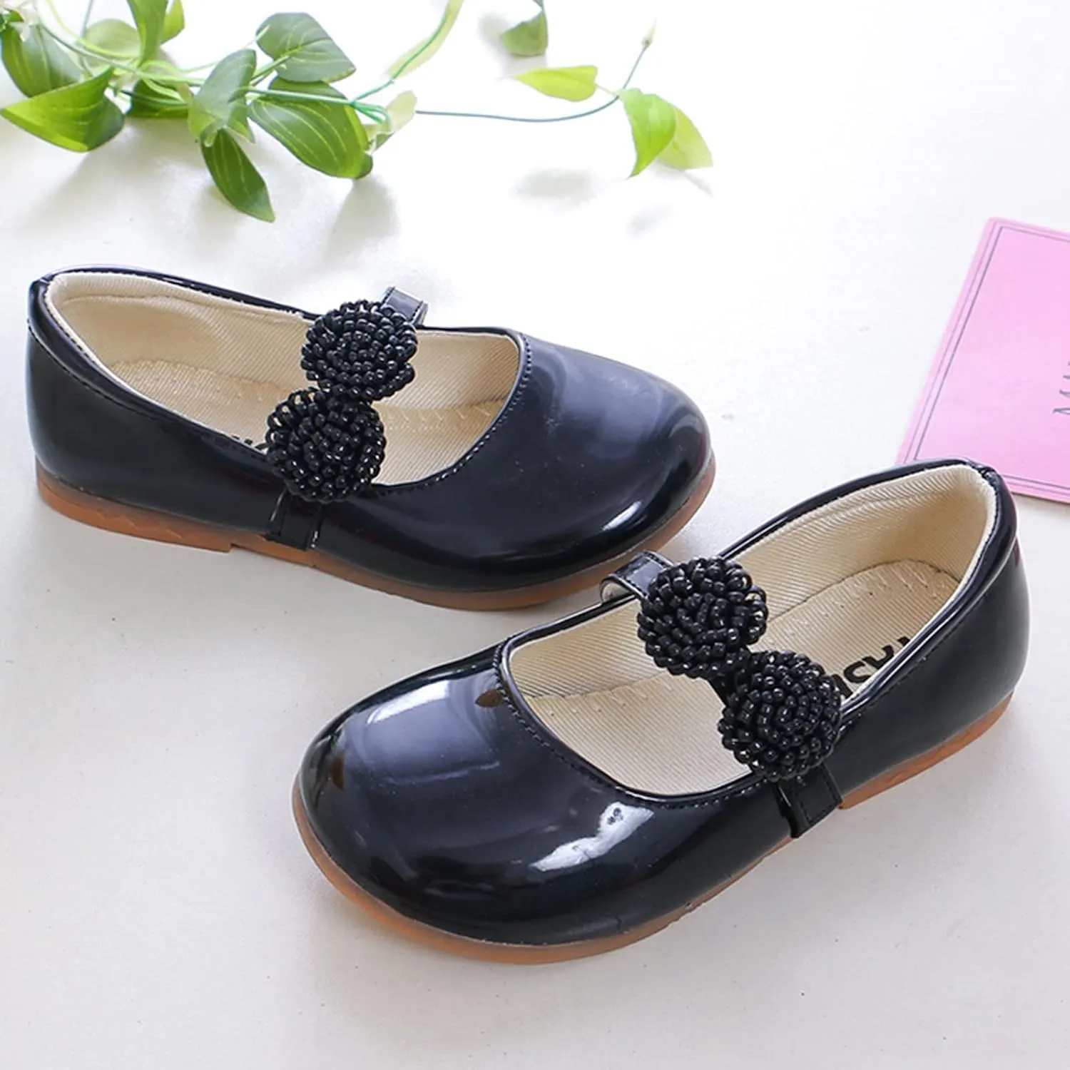 Girls Dress Shoes, Mary Jane Shoes for Girls, Wedding Party Flower Girl School Shoes Ballet Flats Flower Girl Shoes
