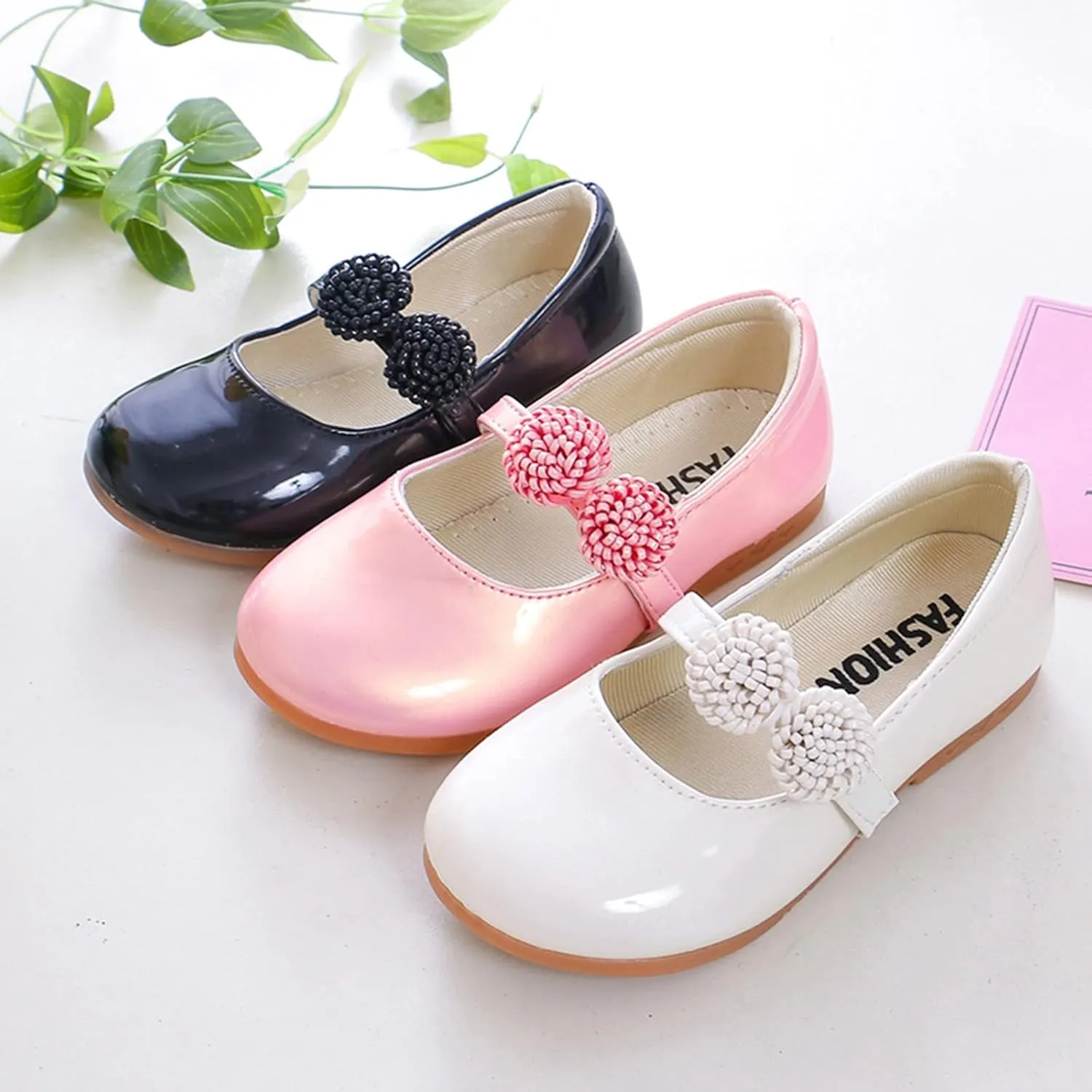 Girls Dress Shoes, Mary Jane Shoes for Girls, Wedding Party Flower Girl School Shoes Ballet Flats Flower Girl Shoes