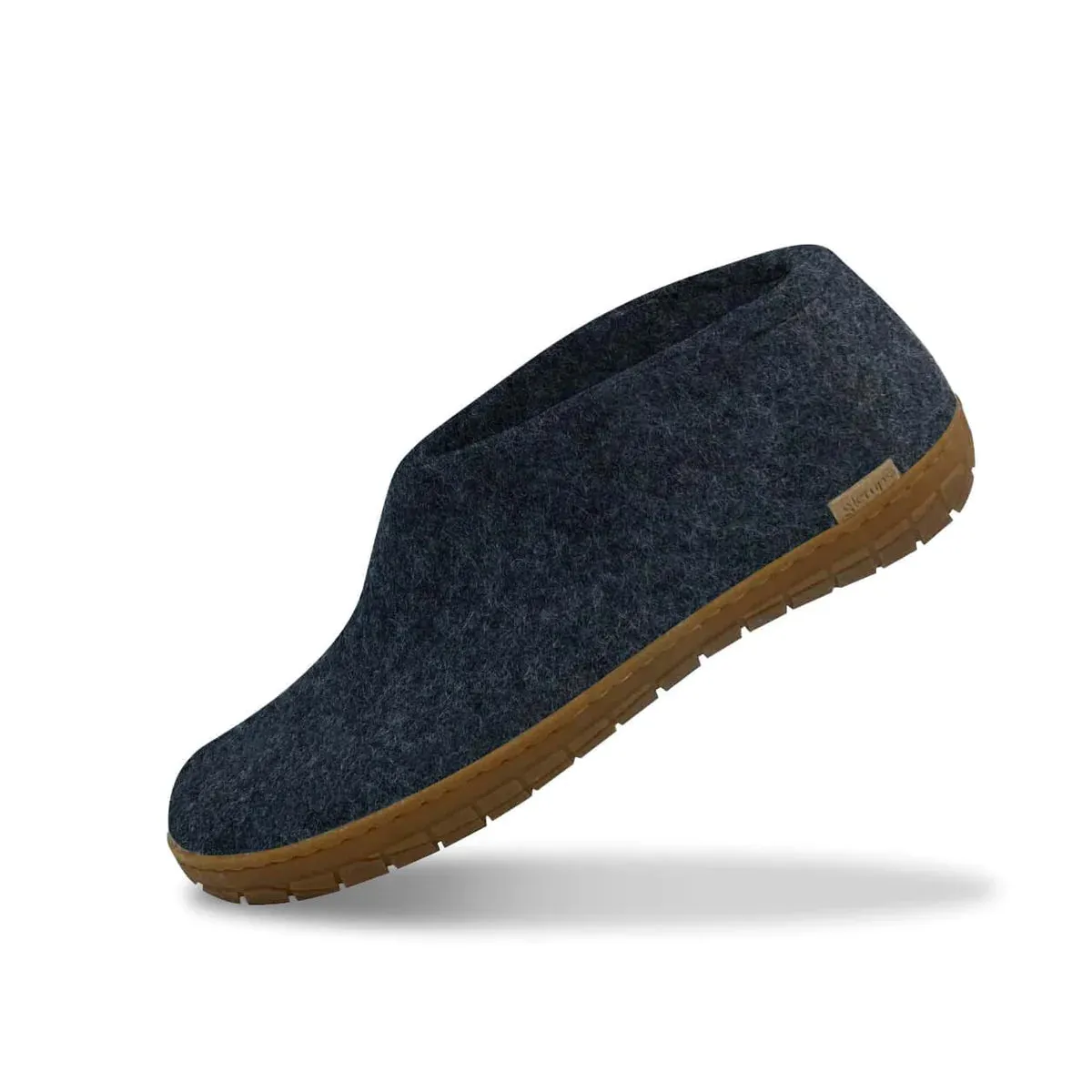 Glerups Slipper: Shoe, Denim, Honey Rubber Sole - AR-10-00