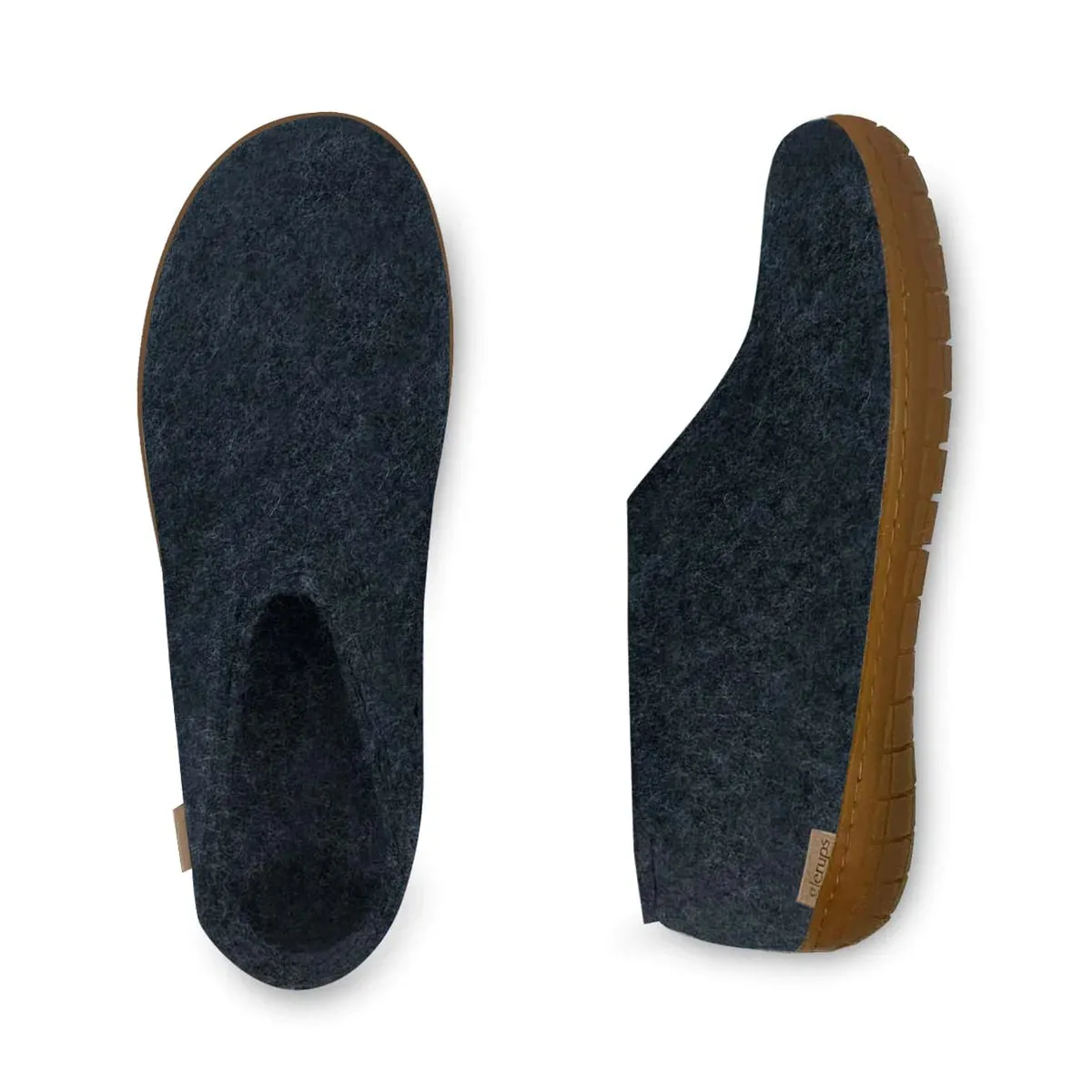 Glerups Slipper: Shoe, Denim, Honey Rubber Sole - AR-10-00