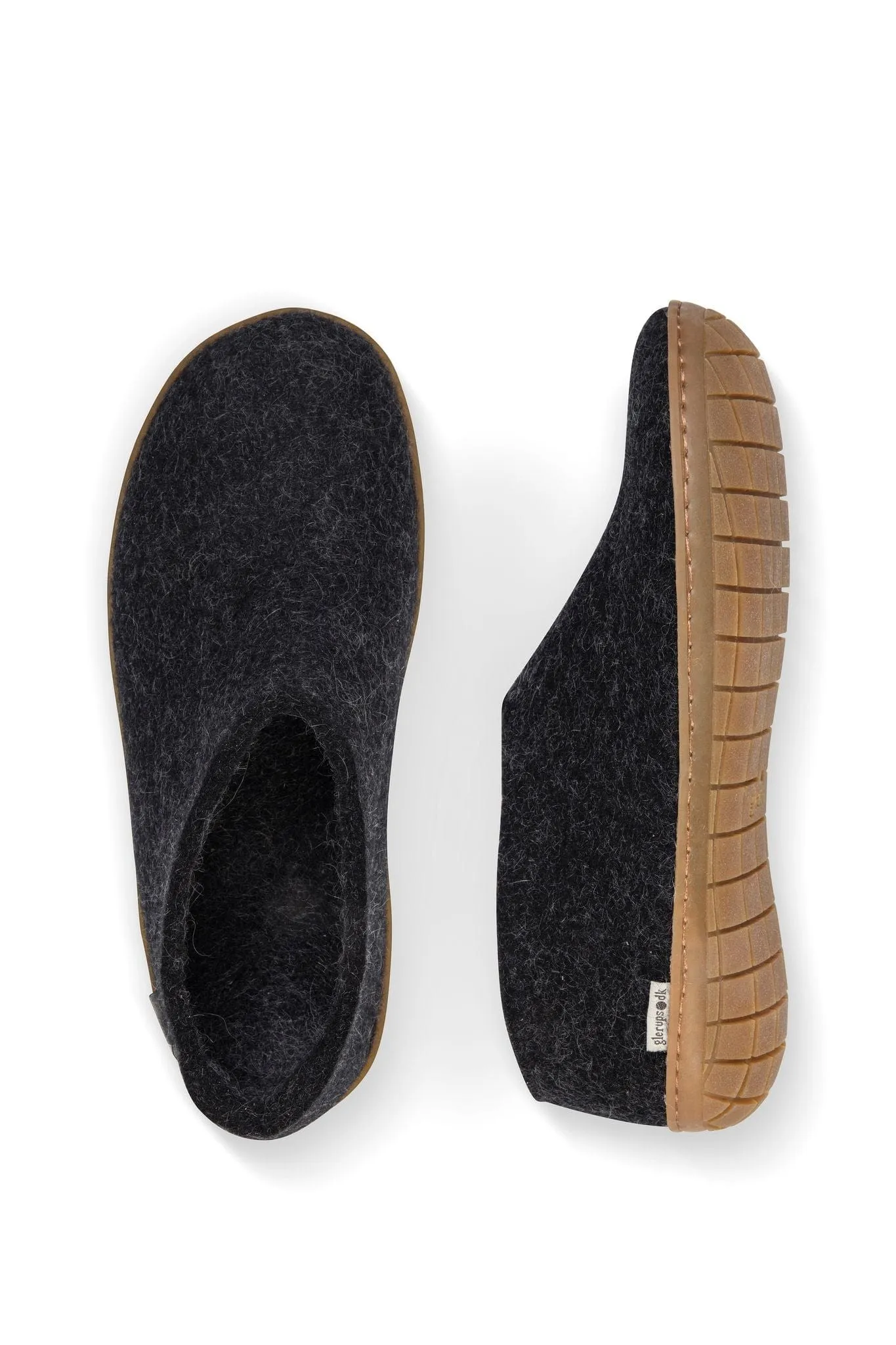 Glerups Slippers: Shoe, Charcoal, Honey Rubber AR-02-00